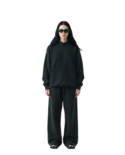 11 OZ Womens Oversized Acid Wash Garment Dyed Sweatsuit