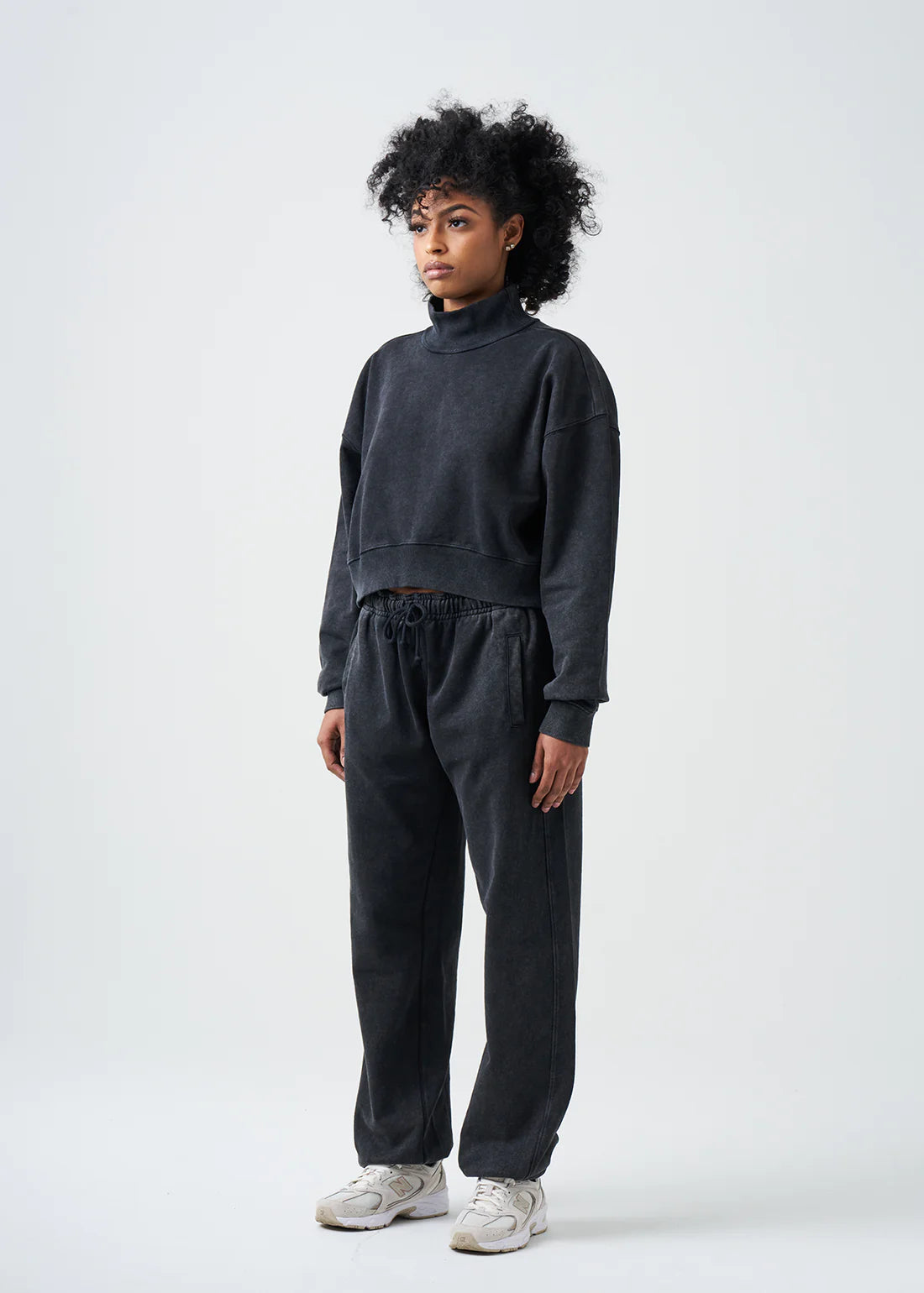 14 OZ French Terry Garment Dyed Mock Neck Sweatsuit
