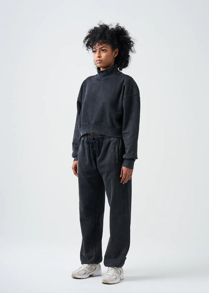 14 OZ French Terry Garment Dyed Mock Neck Sweatsuit