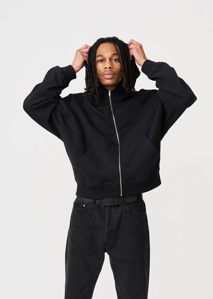 Oversized Boxy Cropped Heavyweight Full-Zip Hoodie