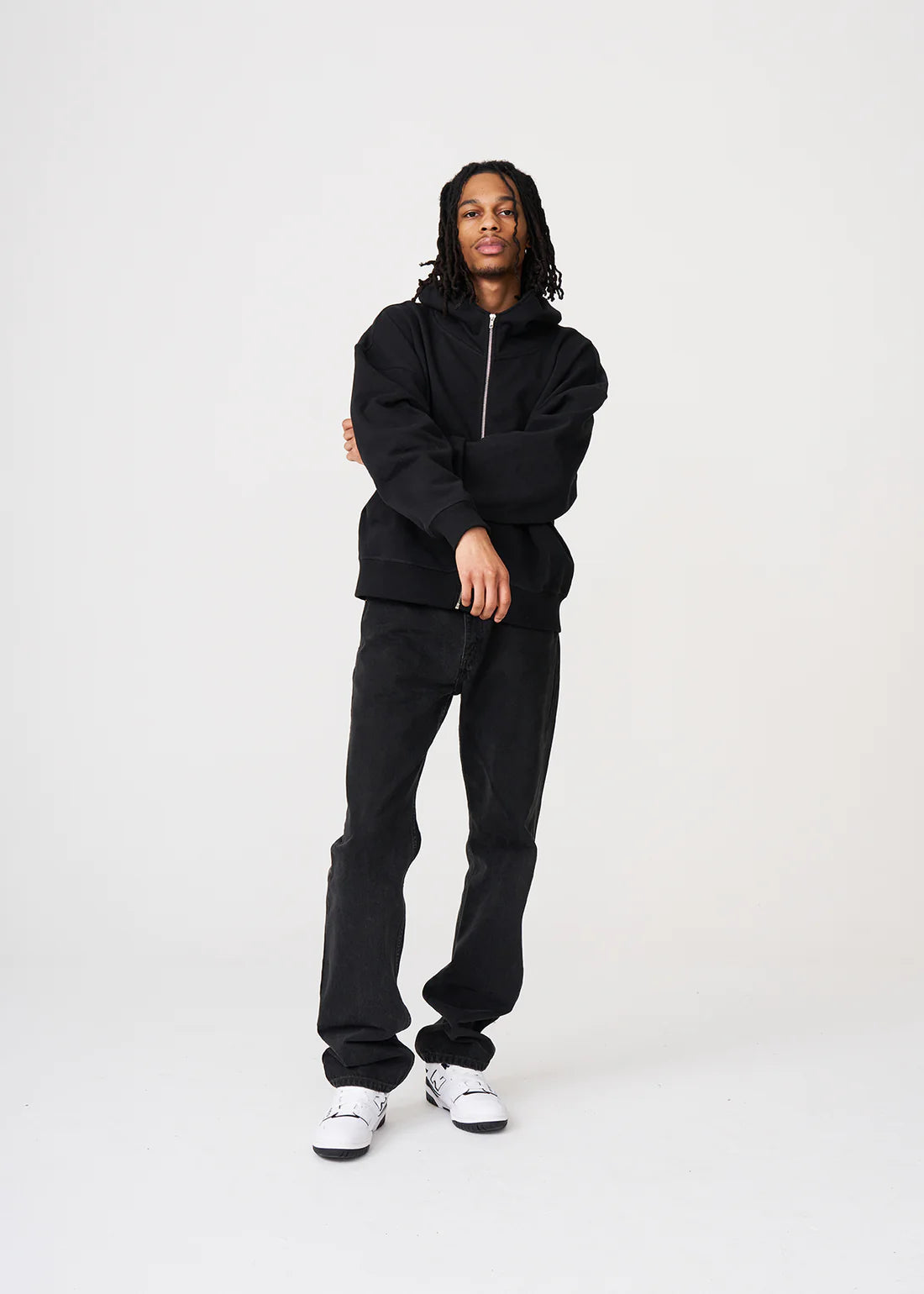 Luxury Oversized Boxy Cropped Heavyweight Full-Zip Hoodie