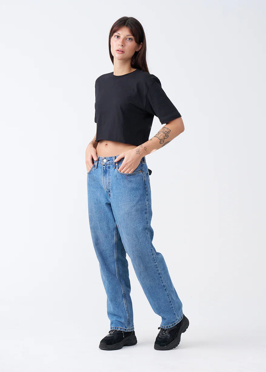 Elegant Combed Cotton Crop Top T-Shirt (XX-Large+)