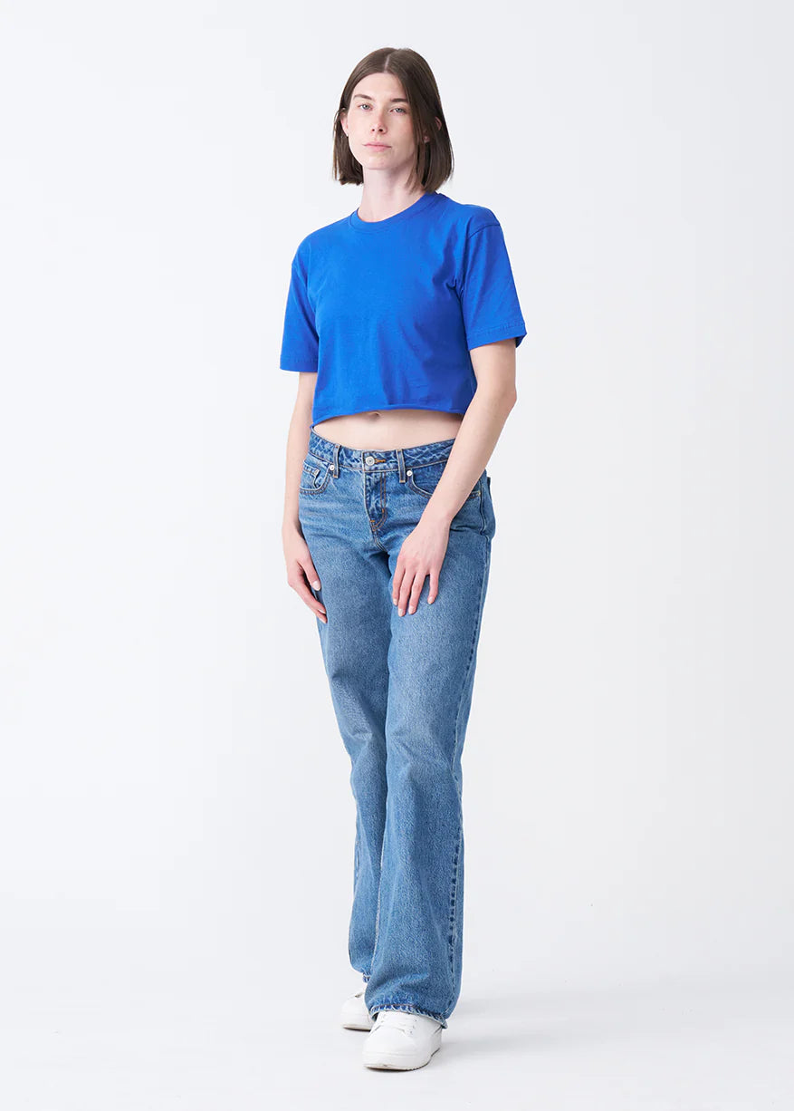 Elegant Combed Cotton Crop Top T-Shirt (XX-Large+)