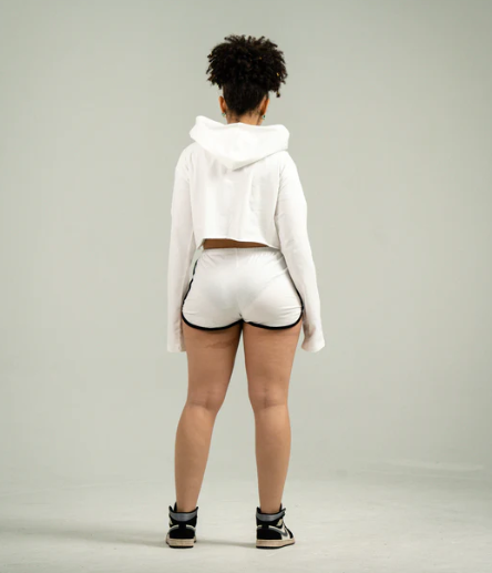 Womens Crop Top Track Short Set