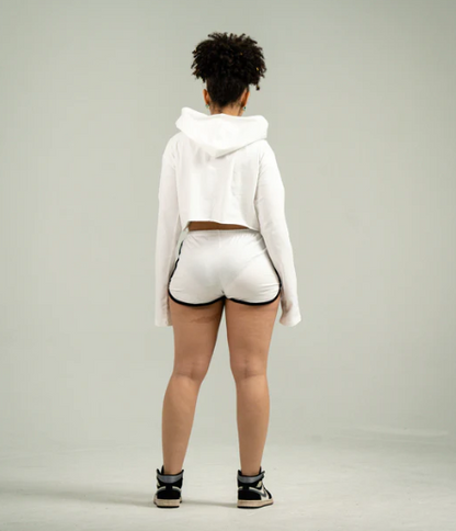 Womens Crop Top Track Short Set