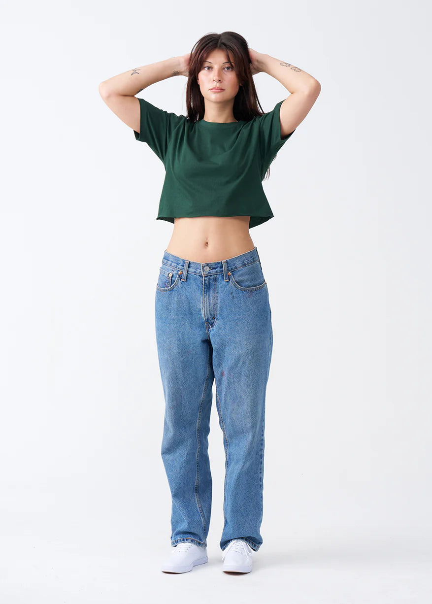 Elegant Combed Cotton Crop Top T-Shirt (XX-Large+)