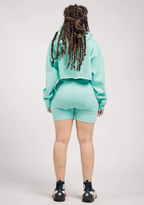 Elegant Crop Top & Sweat Short Set