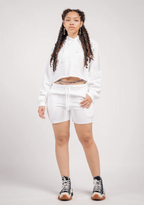 Elegant Crop Top & Sweat Short Set