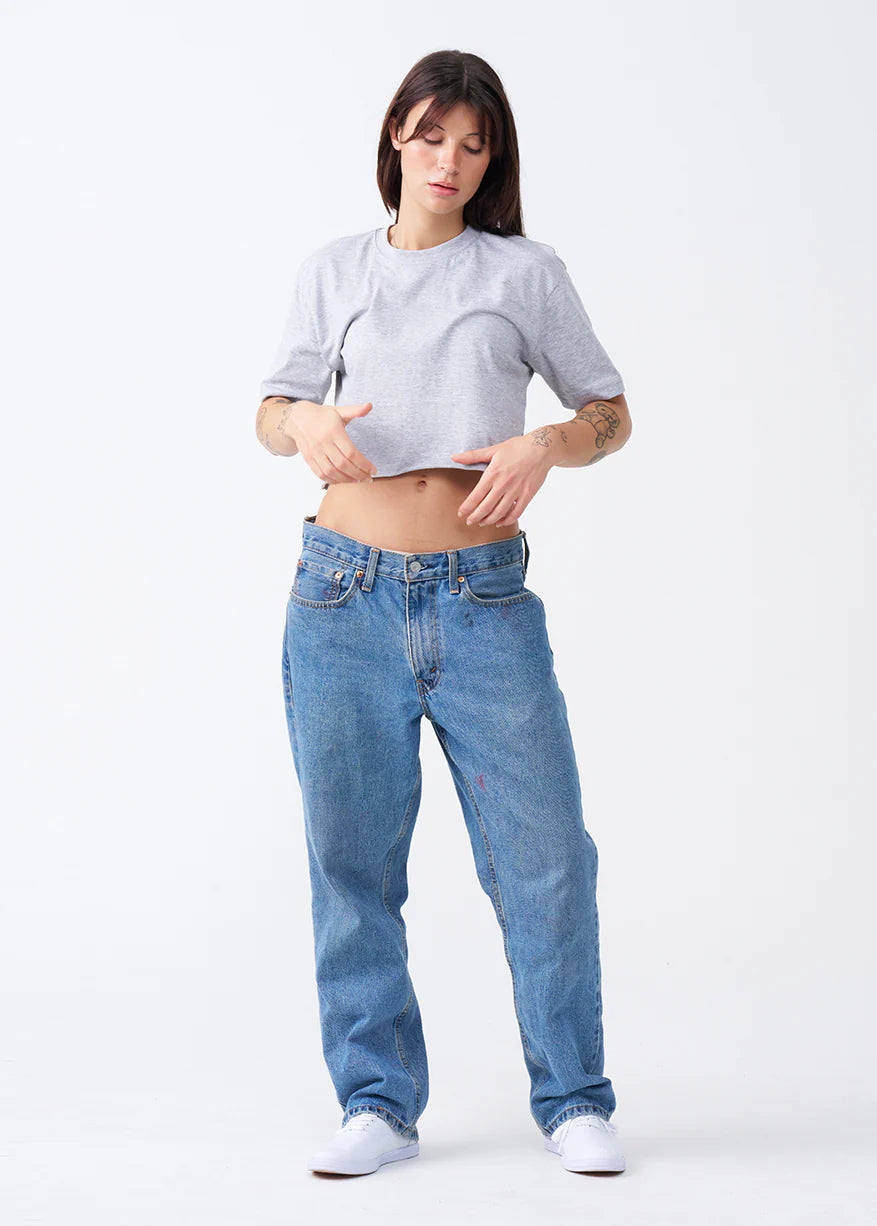 Elegant Combed Cotton Crop Top T-Shirt (XX-Large+)