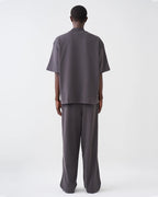 Luxury 7.5 OZ Peached French Terry Mock Neck Oversized Boxy Tee and Oversized Open Leg Sweatpants