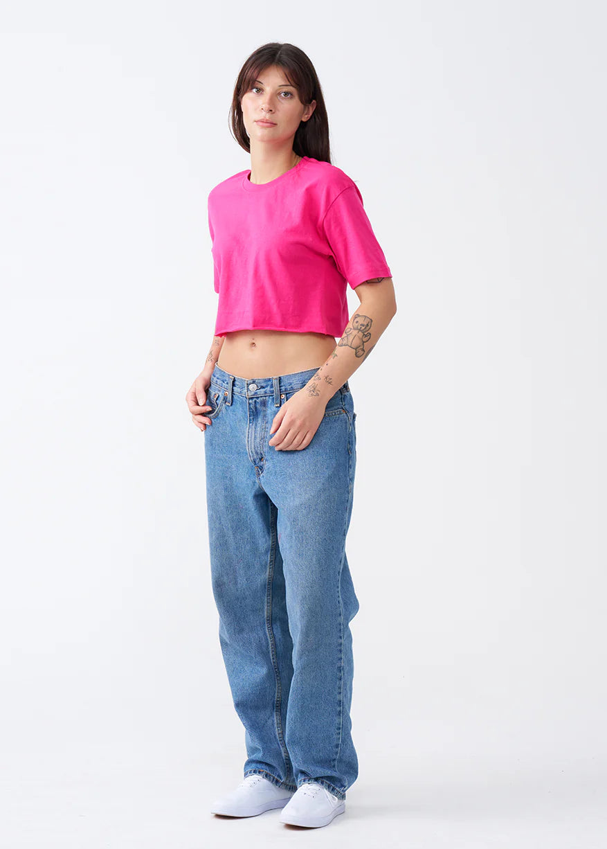 Elegant Combed Cotton Crop Top T-Shirt (XX-Large+)