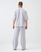 Luxury 7.5 OZ Peached French Terry Mock Neck Oversized Boxy Tee and Oversized Open Leg Sweatpants