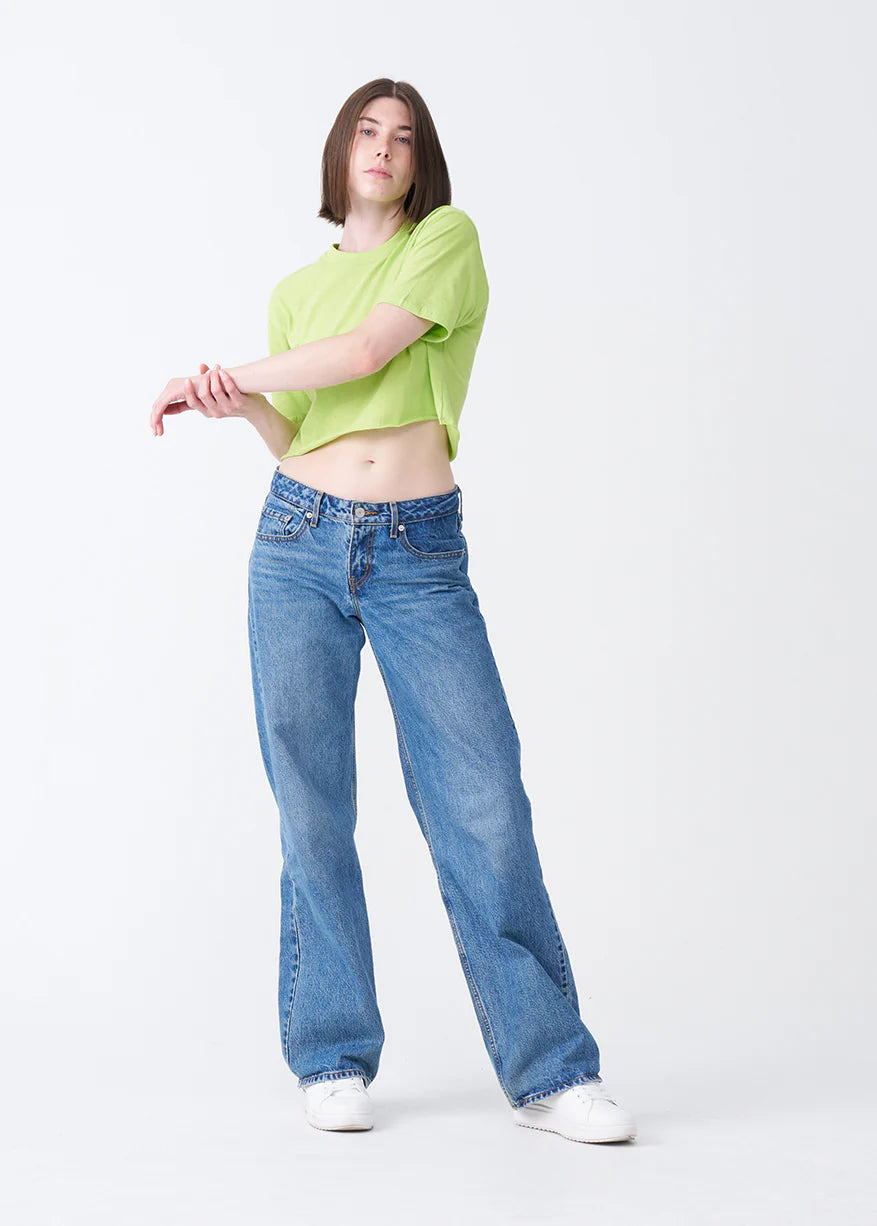 Elegant Combed Cotton Crop Top T-Shirt