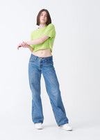 Elegant Combed Cotton Crop Top T-Shirt