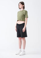 Elegant Combed Cotton Crop Top T-Shirt (XX-Large+)