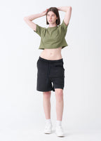 Elegant Combed Cotton Crop Top T-Shirt (XX-Large+)