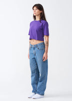 Elegant Combed Cotton Crop Top T-Shirt (XX-Large+)