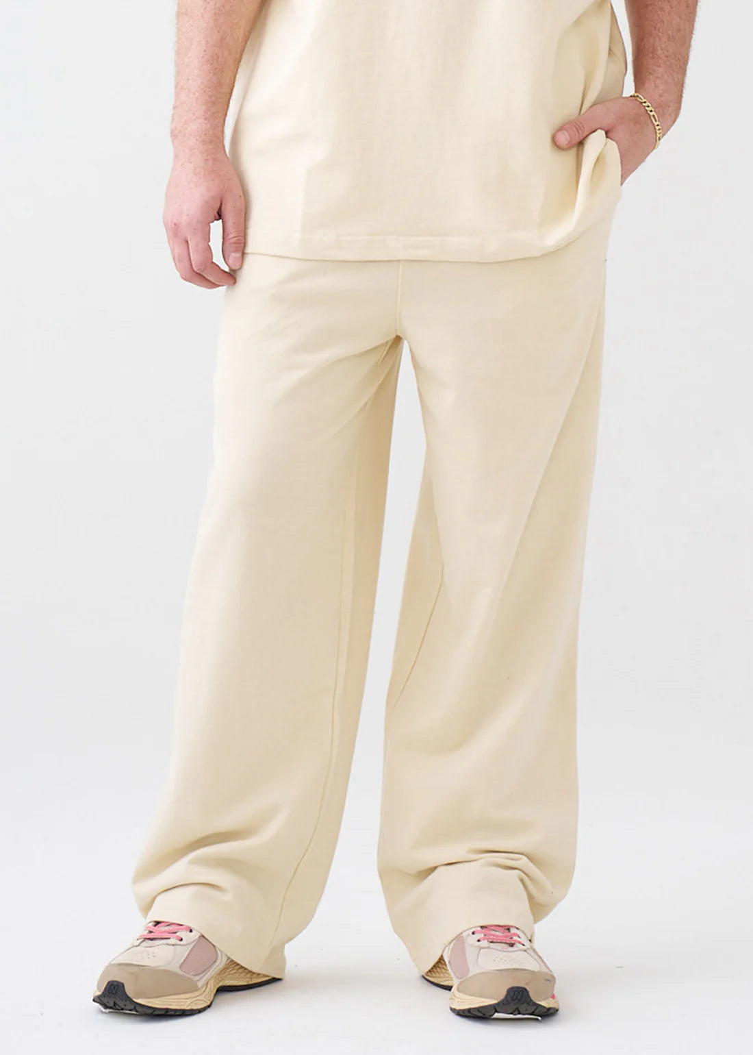 Elegant 7.5 OZ Peached French Terry Oversized Open Leg Sweatpants