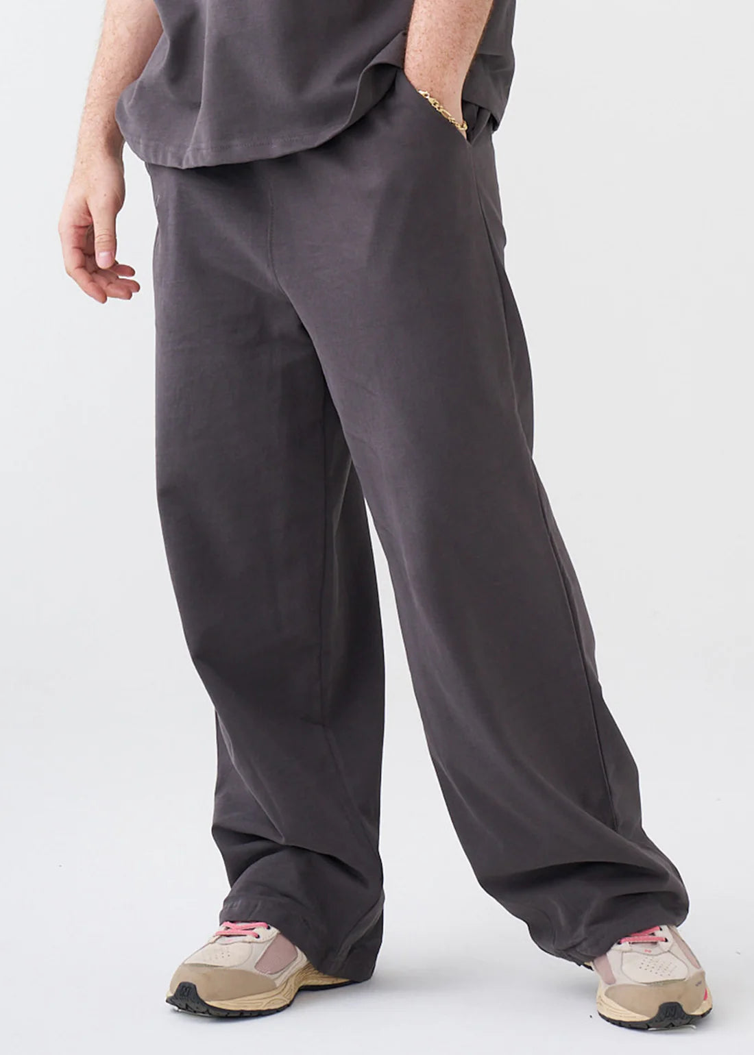 Elegant 7.5 OZ Peached French Terry Oversized Open Leg Sweatpants