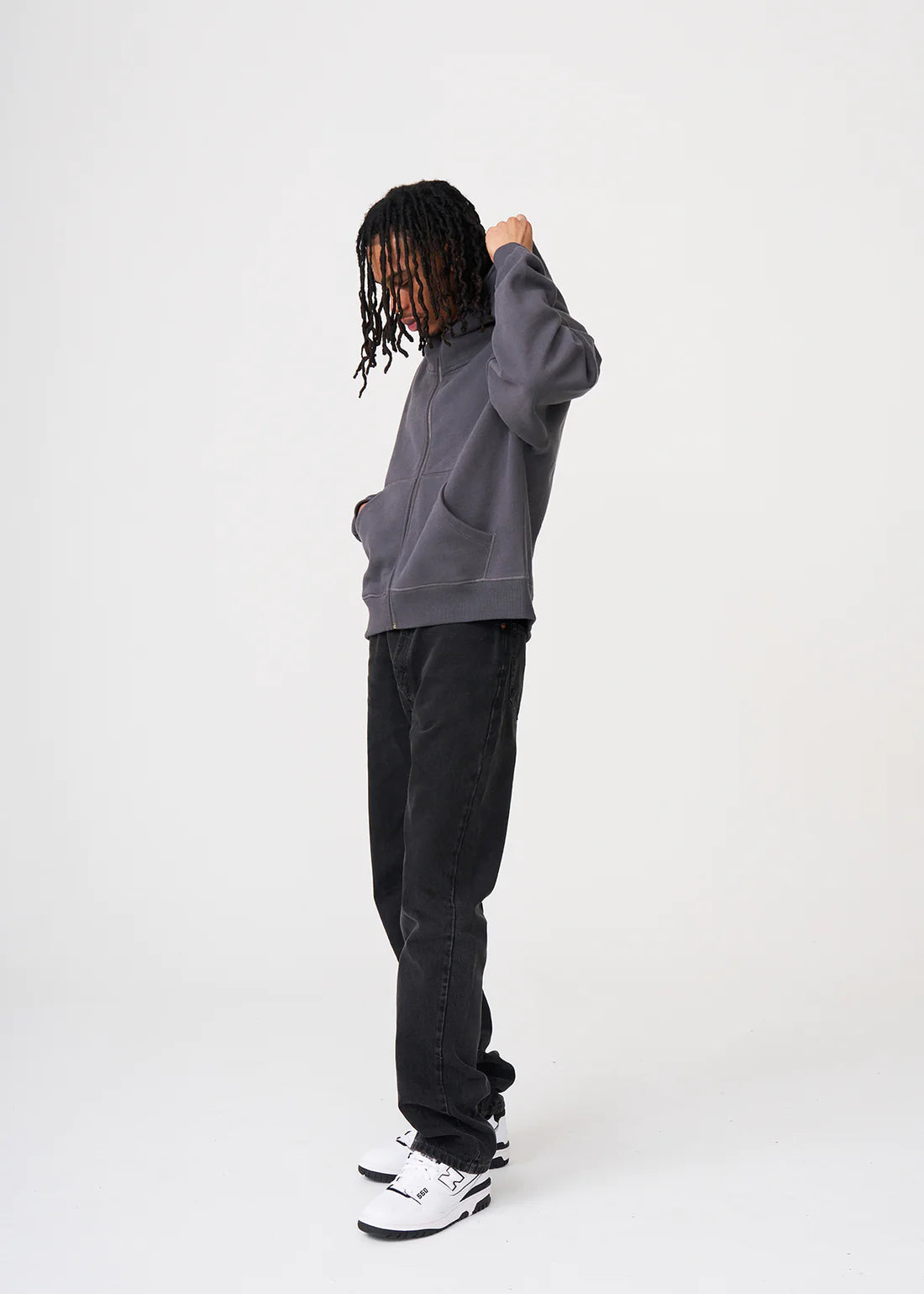 Luxury Oversized Boxy Cropped Heavyweight Full-Zip Hoodie