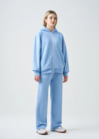 14 OZ Luxury Garment Dyed Fleece 2 Way Zip Up Sweatsuit