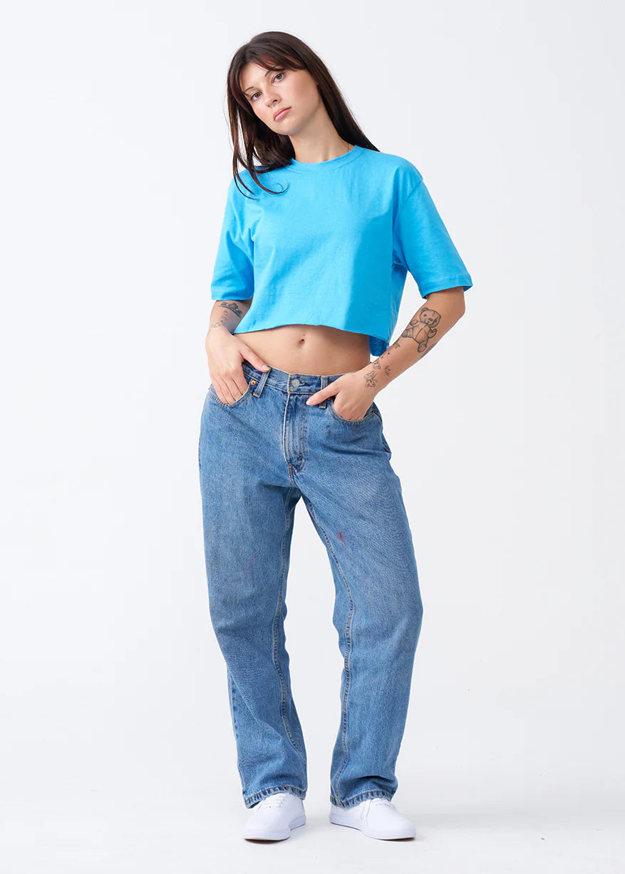 Elegant Combed Cotton Crop Top T-Shirt (XX-Large+)