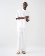 Luxury 7.5 OZ Peached French Terry Mock Neck Oversized Boxy Tee and Oversized Open Leg Sweatpants
