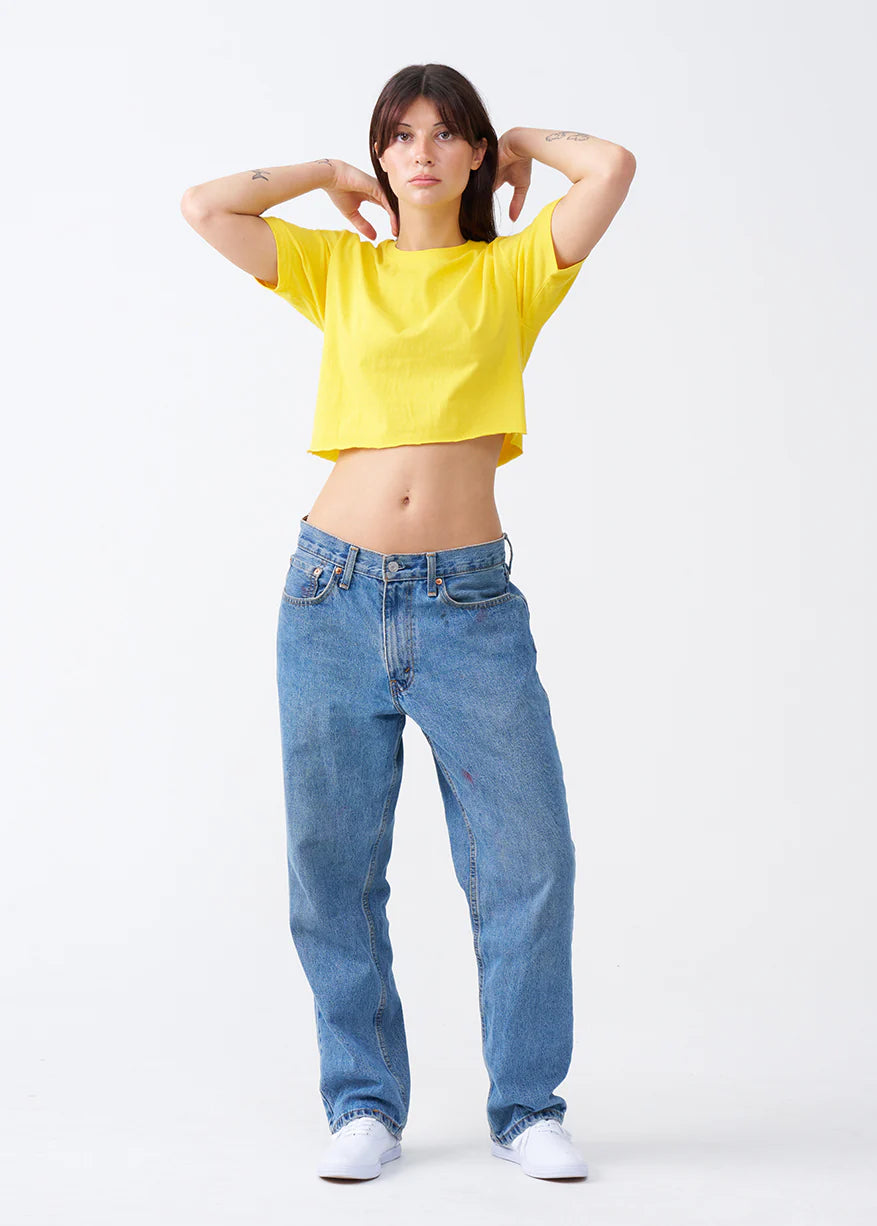 Elegant Combed Cotton Crop Top T-Shirt (XX-Large+)