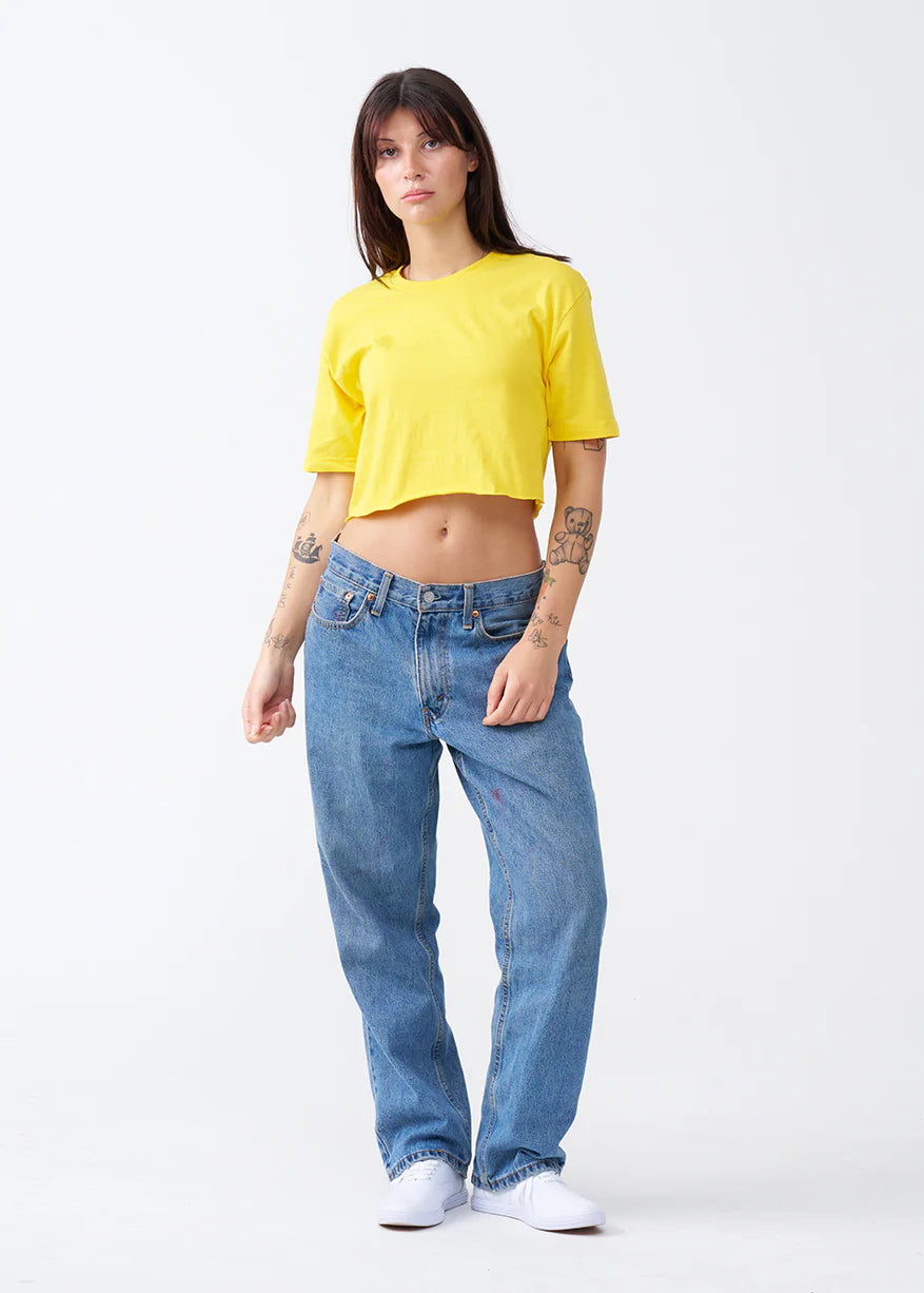 Elegant Combed Cotton Crop Top T-Shirt (XX-Large+)
